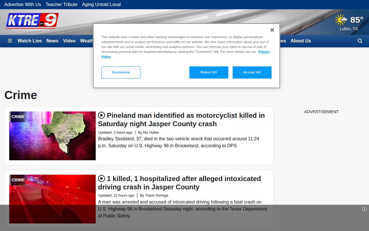 Angelina County crime-news coverage on KTRE Crime