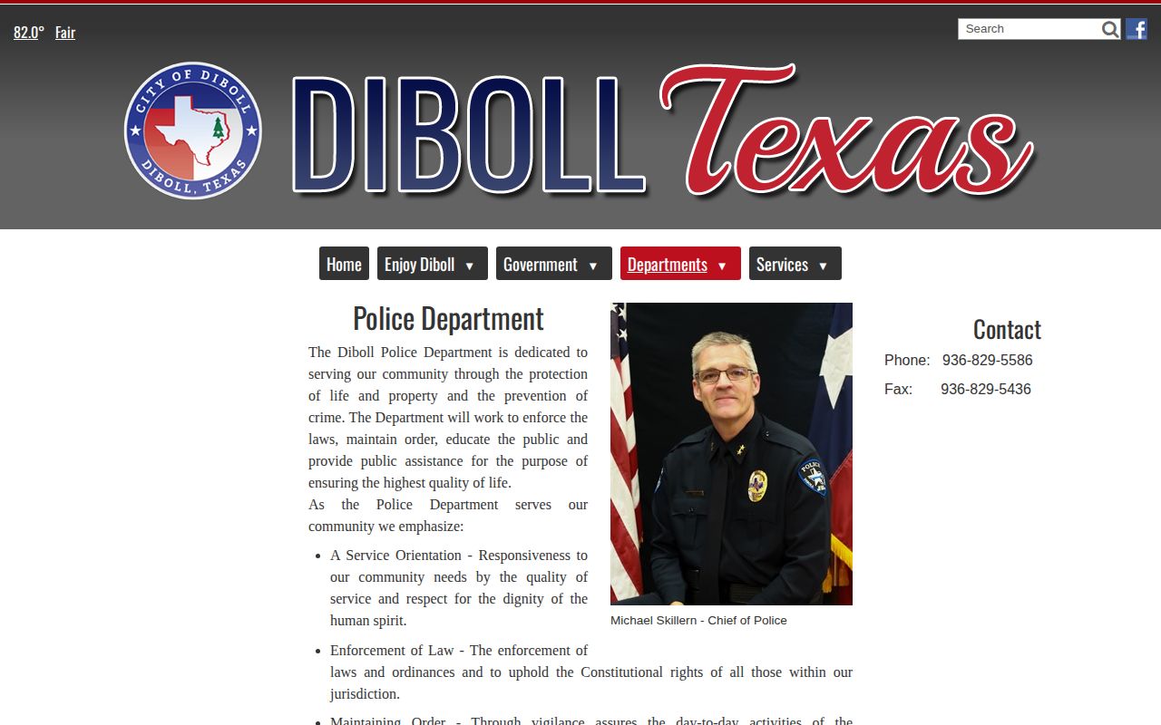 Angelina County Diboll police booking-record contact source