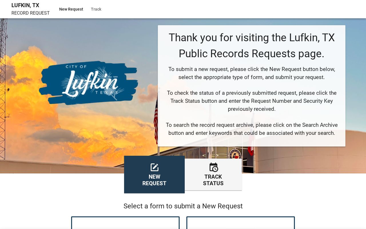 Angelina County Lufkin booking-record public request portal